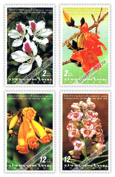 International Letter Writing Week 1999 Commemorativ Stamps - Wild Flowers
