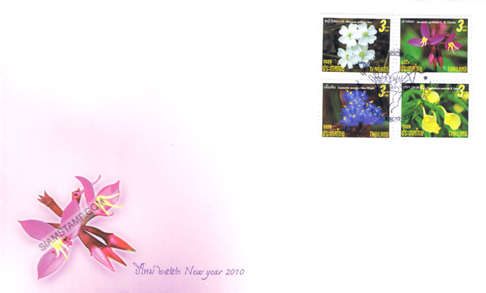 New Year 2010 Postage Stamps - Wild Flowers First Day Cover.