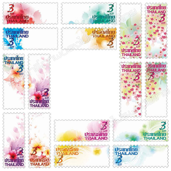 Definitive Postage Stamps: Graphic Flowers (2013)